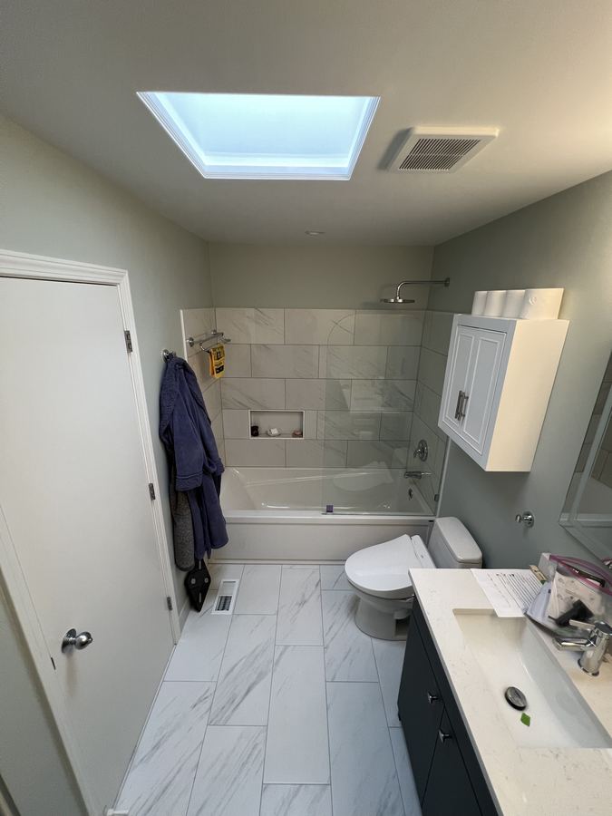 Finished tub and shower combo